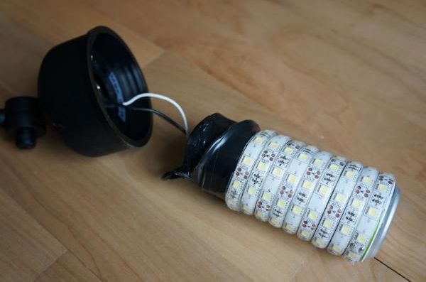 Самодельная лампа из светодиодной ленты