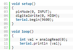 Пример программного кода