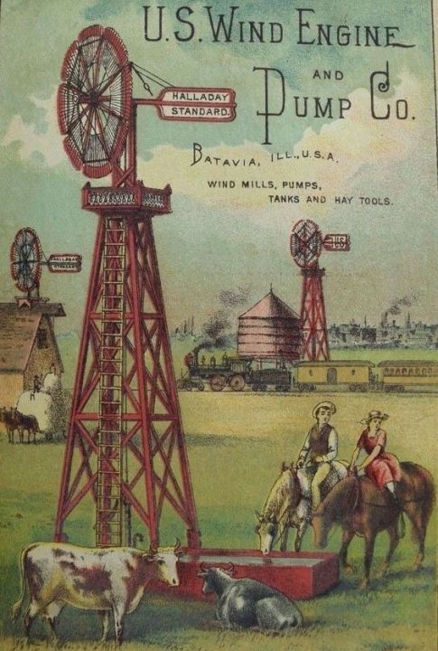 Использование энергии ветра в США в XIX веке