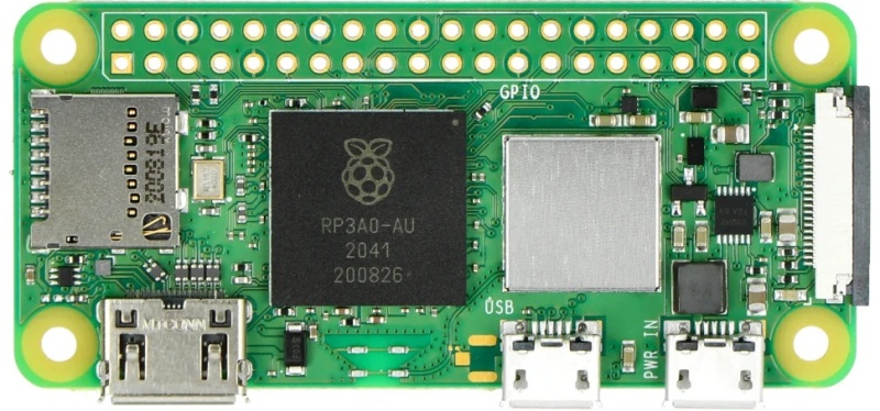 Сердце Raspberry Pi Zero 2 W - это чип SiP с логотипом Raspberry